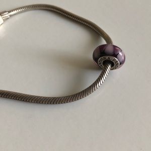 Purple Triangle Pandora Bead